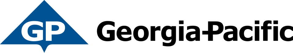 Blue triangular logo with white “GP” lettering on a black background.